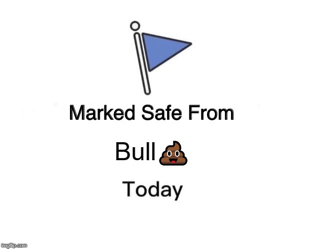 Marked Safe From Meme | Bull💩 | image tagged in memes,marked safe from | made w/ Imgflip meme maker