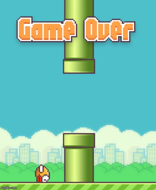 game over flappy bird | image tagged in game over flappy bird | made w/ Imgflip meme maker