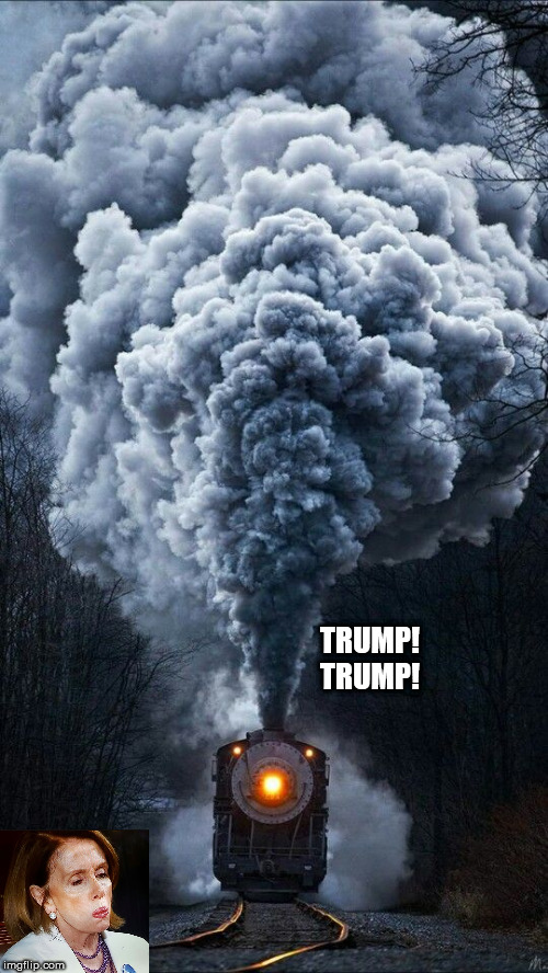 TRUMP TRAIN | TRUMP! TRUMP! | image tagged in trump train | made w/ Imgflip meme maker