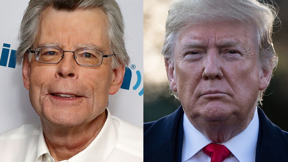 High Quality Stephen King and his Horror Figure Trump Blank Meme Template