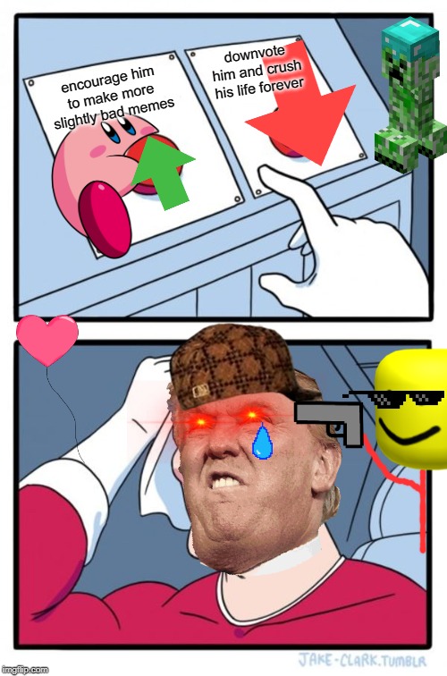 button meme generator guy sweating