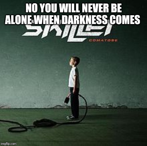 NO YOU WILL NEVER BE ALONE WHEN DARKNESS COMES | made w/ Imgflip meme maker