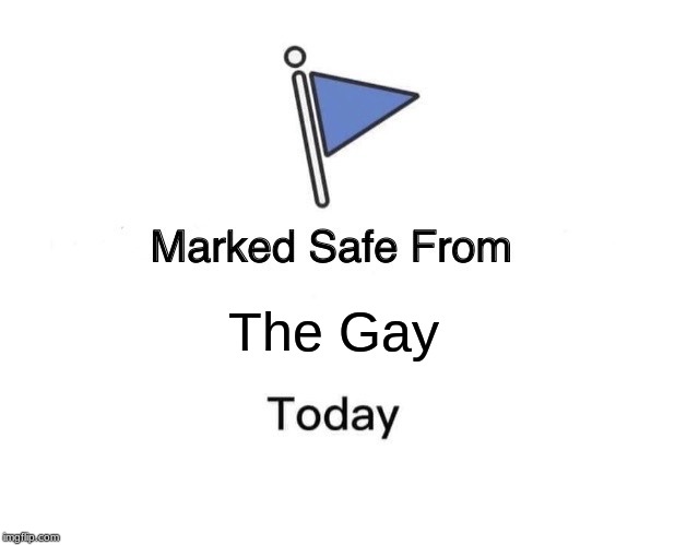 Marked Safe From | The Gay | image tagged in memes,marked safe from | made w/ Imgflip meme maker