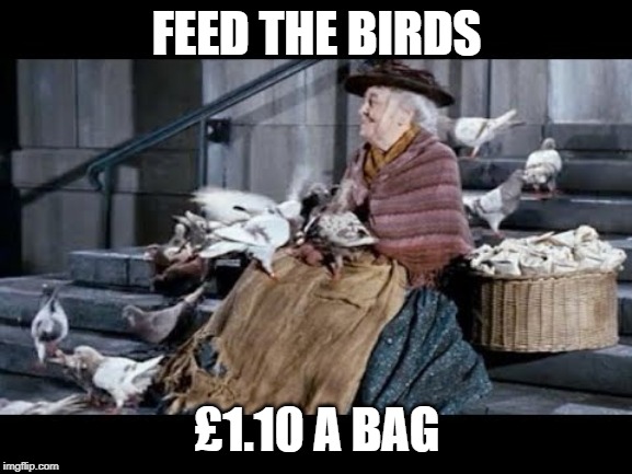 FEED THE BIRDS; £1.10 A BAG | made w/ Imgflip meme maker