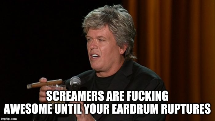 Ron White | SCREAMERS ARE F**KING AWESOME UNTIL YOUR EARDRUM RUPTURES | image tagged in ron white | made w/ Imgflip meme maker