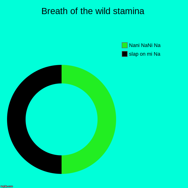 Breath of the wild stamina | slap on mi Na, Nani NaNi Na | image tagged in charts,donut charts | made w/ Imgflip chart maker