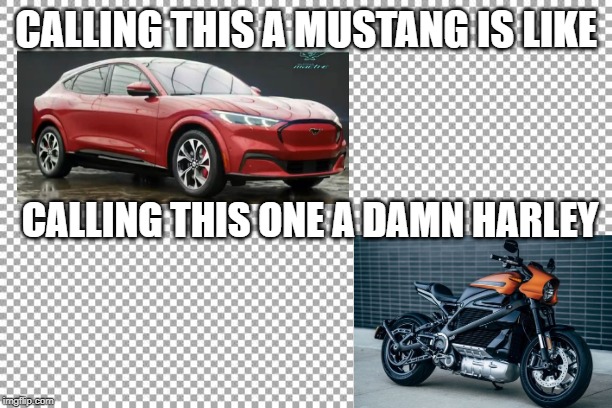 Free | CALLING THIS A MUSTANG IS LIKE; CALLING THIS ONE A DAMN HARLEY | image tagged in free | made w/ Imgflip meme maker