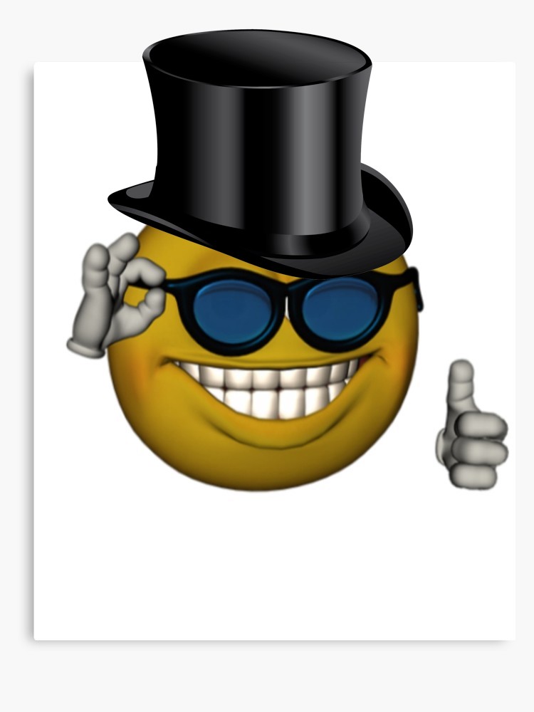 top hat sunglasses emoji Blank Meme Template
