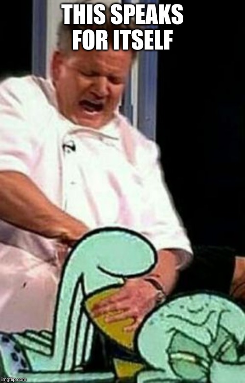 squidward gordon ramsay | THIS SPEAKS FOR ITSELF | image tagged in squidward gordon ramsay | made w/ Imgflip meme maker