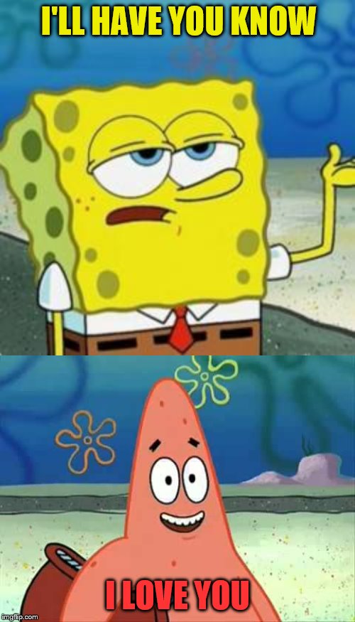 spongebob i love you patrick meme