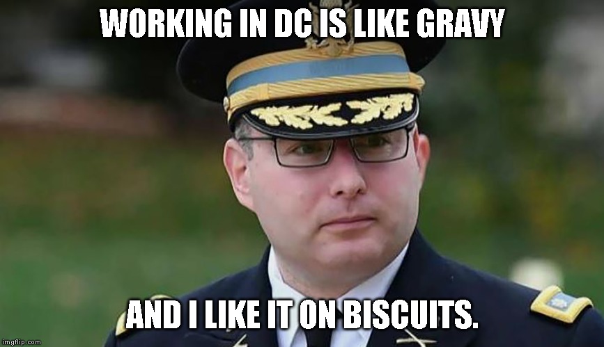WORKING IN DC IS LIKE GRAVY; AND I LIKE IT ON BISCUITS. | made w/ Imgflip meme maker