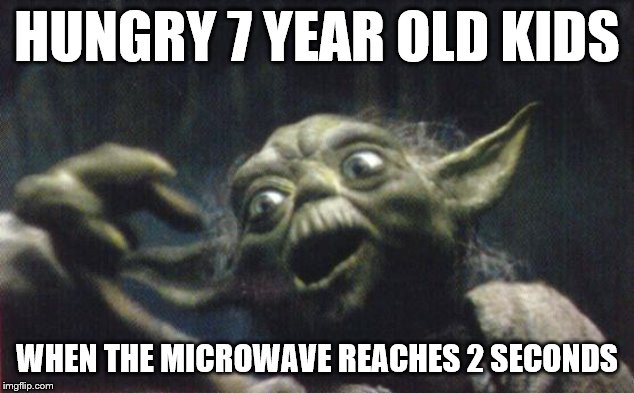 http://www.reocities.com/Area51/Meteor/9836/yoda/yodafunface2.jp | HUNGRY 7 YEAR OLD KIDS; WHEN THE MICROWAVE REACHES 2 SECONDS | image tagged in http//wwwreocitiescom/area51/meteor/9836/yoda/yodafunface2jp | made w/ Imgflip meme maker