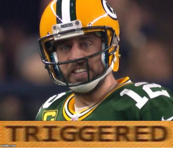 Triggered Aaron Rodgers Blank Meme Template