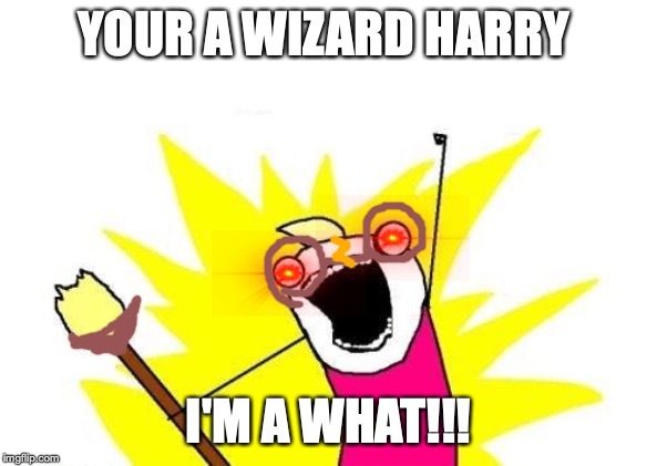 X All The Y Meme | YOUR A WIZARD HARRY; I'M A WHAT!!! | image tagged in memes,x all the y | made w/ Imgflip meme maker