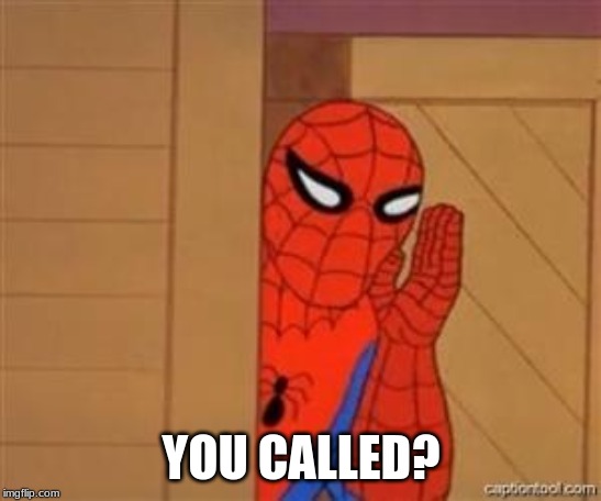 psst spiderman | YOU CALLED? | image tagged in psst spiderman | made w/ Imgflip meme maker