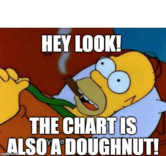 Everyone is stupid except me | HEY LOOK! THE CHART IS ALSO A DOUGHNUT! | image tagged in everyone is stupid except me | made w/ Imgflip meme maker