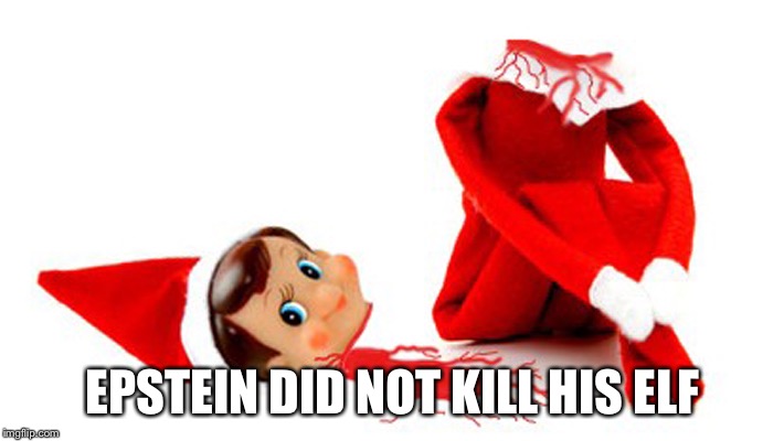 EDKH | EPSTEIN DID NOT KILL HIS ELF | image tagged in jeffrey epstein,elf on the shelf | made w/ Imgflip meme maker