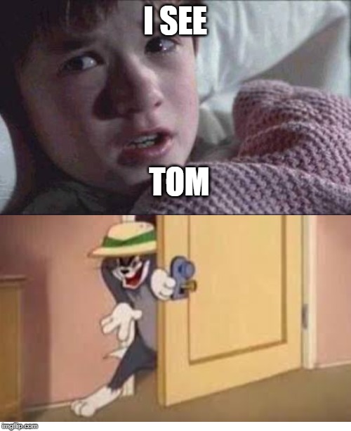 I See Dead People | TOM; I SEE | image tagged in memes,i see dead people | made w/ Imgflip meme maker