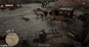 Gonna Steal Me a Wagon | image tagged in gifs,video games | made w/ Imgflip video-to-gif maker