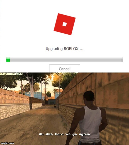 image tagged in here we go again,roblox,ah shit here we go again,funny,memes | made w/ Imgflip meme maker