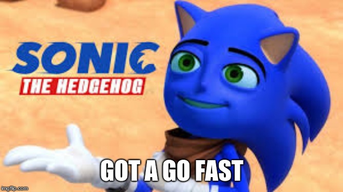 got a go fast | GOT A GO FAST | image tagged in sonic the hedgehog,bee movie | made w/ Imgflip meme maker
