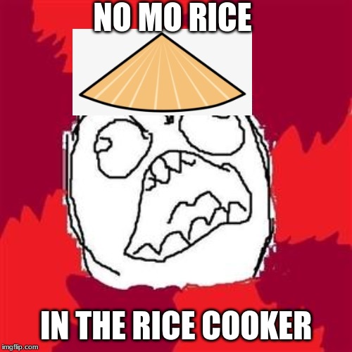 Rage Face | NO MO RICE; IN THE RICE COOKER | image tagged in rage face | made w/ Imgflip meme maker