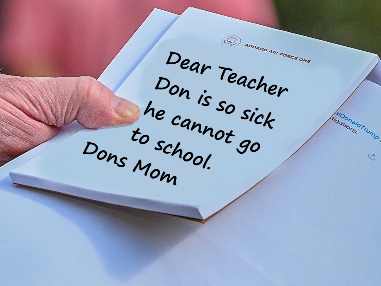 High Quality Don's school note Blank Meme Template