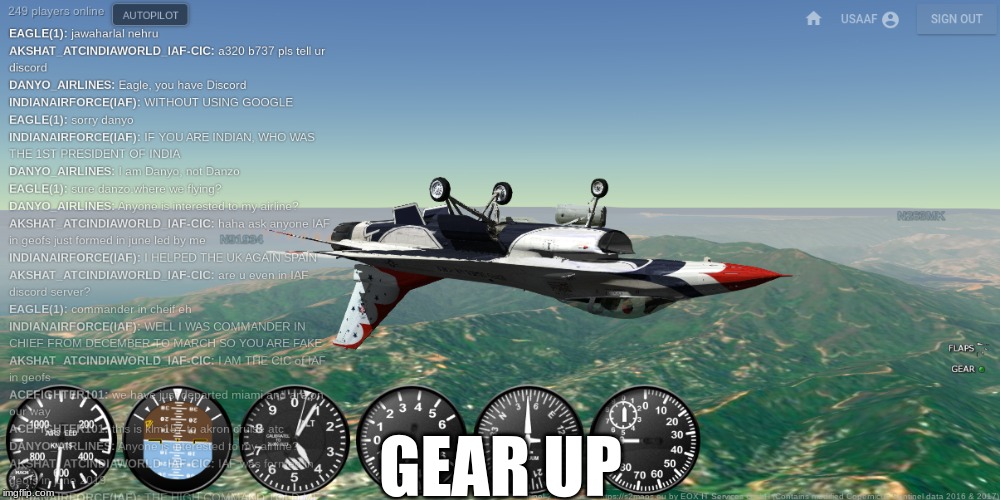 GEAR UP | image tagged in aviation | made w/ Imgflip meme maker