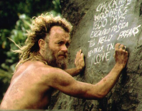 High Quality Castaway Writing on the Wall Blank Meme Template