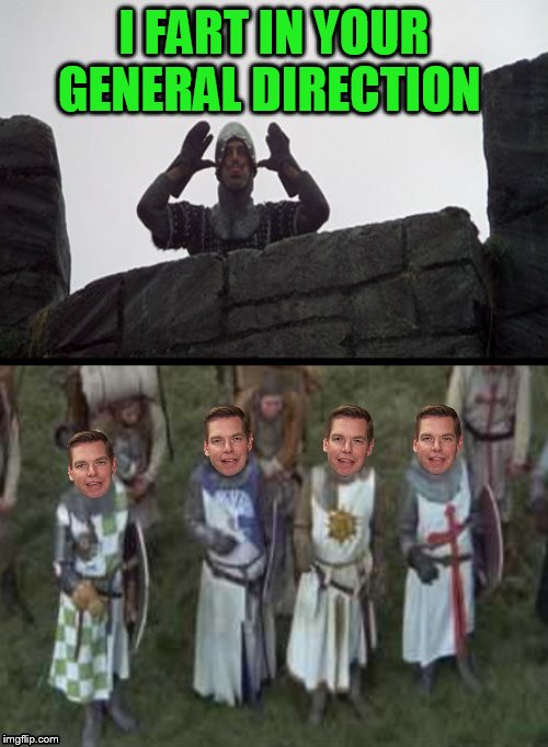 I didn't fart the fire,
It was always burning
since the cameras been turning | I FART IN YOUR GENERAL DIRECTION | image tagged in fart,monty python and the holy grail,eric swalwell,eric fartwell,memes,media lies | made w/ Imgflip meme maker