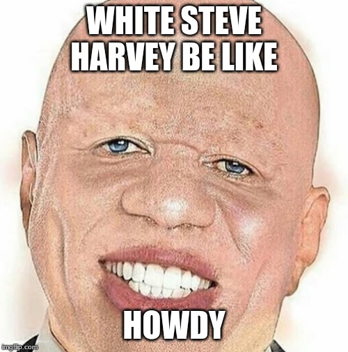 facts | WHITE STEVE HARVEY BE LIKE; HOWDY | image tagged in steve harvey | made w/ Imgflip meme maker