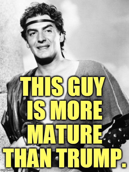 Most people are. | THIS GUY 
IS MORE MATURE THAN TRUMP. | image tagged in trump,mature | made w/ Imgflip meme maker