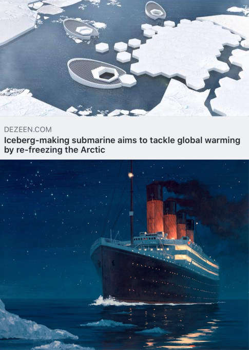 Iceberg Maker v.s. Titanic Blank Meme Template