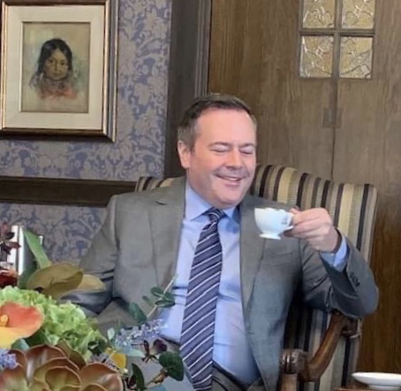 High Quality Jason Kenney sipping tea Blank Meme Template