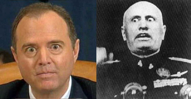 Schiff and Mussolini Blank Meme Template