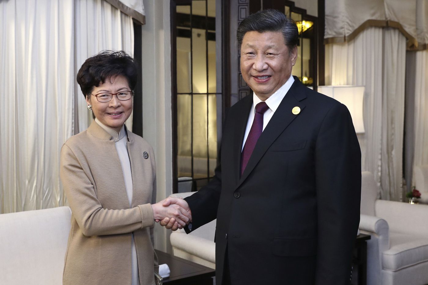 High Quality Xi Jinping Carrie Lam Blank Meme Template
