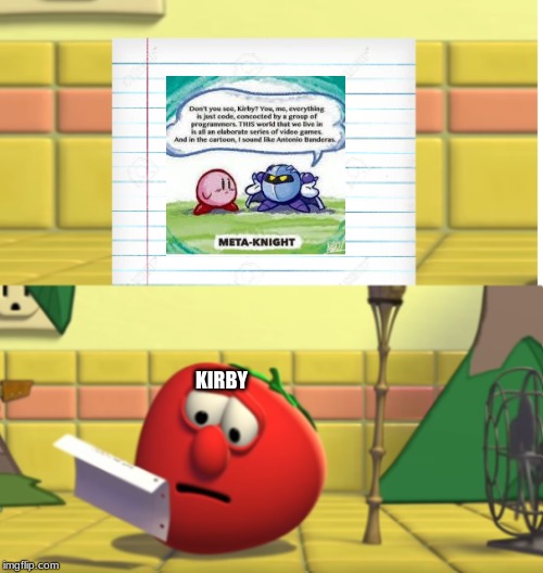 Bob Looking at Script | KIRBY | image tagged in bob looking at script | made w/ Imgflip meme maker