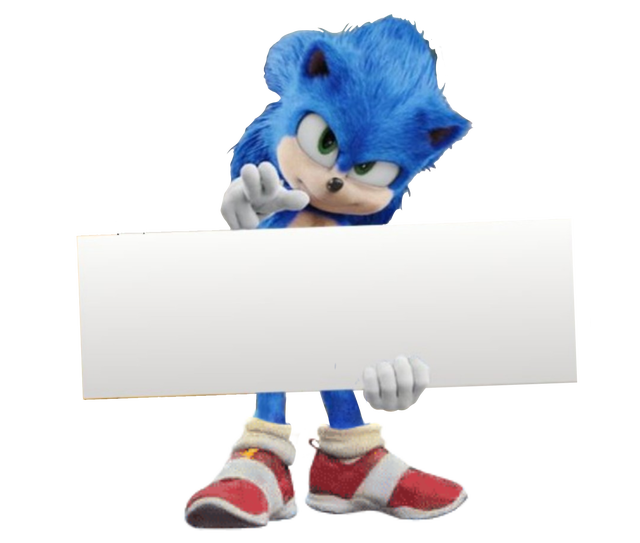 High Quality movie sonic says Blank Meme Template