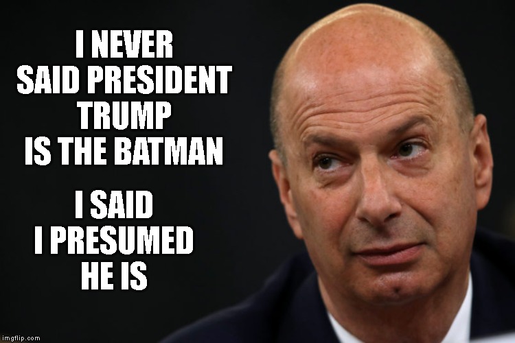 But I presume he does | I NEVER SAID PRESIDENT TRUMP IS THE BATMAN; I SAID I PRESUMED HE IS | image tagged in but i presume he does | made w/ Imgflip meme maker