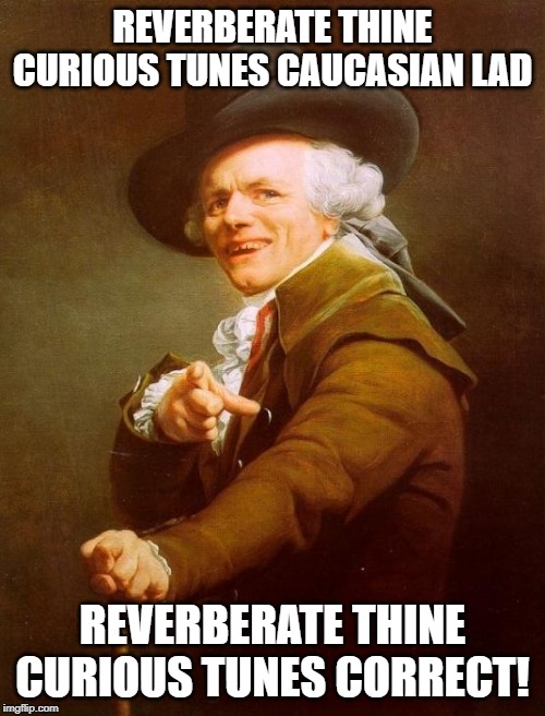 Wild Cherry | REVERBERATE THINE CURIOUS TUNES CAUCASIAN LAD; REVERBERATE THINE CURIOUS TUNES CORRECT! | image tagged in memes,joseph ducreux | made w/ Imgflip meme maker