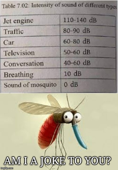 So mosquitoes don't make any sound? |  AM I A JOKE TO YOU? | image tagged in am i a joke to you,memes,mosquito,science rules | made w/ Imgflip meme maker