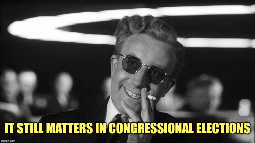 Doctor Strangelove says... | IT STILL MATTERS IN CONGRESSIONAL ELECTIONS | image tagged in doctor strangelove says | made w/ Imgflip meme maker