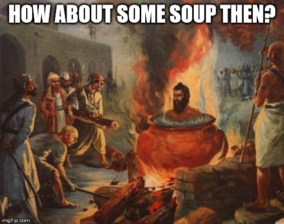 cannibal | HOW ABOUT SOME SOUP THEN? | image tagged in cannibal | made w/ Imgflip meme maker