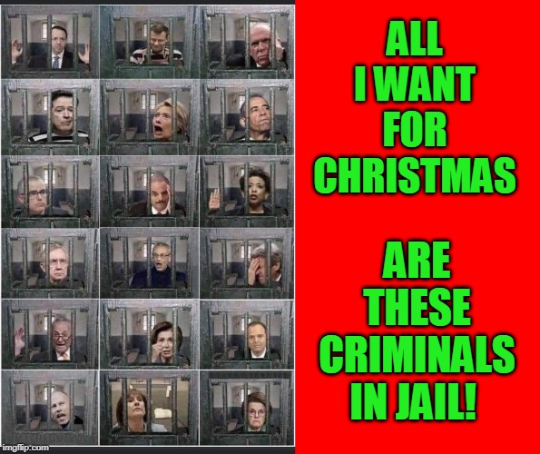 ALL
I WANT
FOR
CHRISTMAS; ARE THESE
CRIMINALS
IN JAIL! | made w/ Imgflip meme maker
