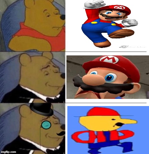 Tuxedo Winnie the Pooh (3 panel) | image tagged in tuxedo winnie the pooh 3 panel | made w/ Imgflip meme maker