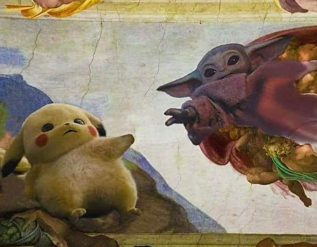 Pikachu yoda Blank Meme Template