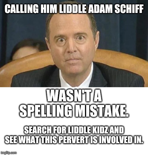 With a 2 day course you also can be certified in how to fiddle with kids. Just search with the spelling specified in the meme. | CALLING HIM LIDDLE ADAM SCHIFF; WASN'T A SPELLING MISTAKE. SEARCH FOR LIDDLE KIDZ AND SEE WHAT THIS PERVERT IS INVOLVED IN. | image tagged in blank white template,shifty adam schiff,liddle kidz | made w/ Imgflip meme maker
