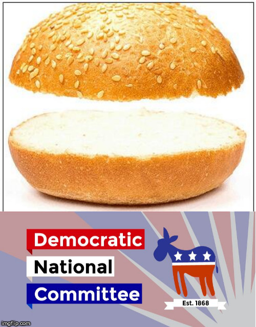 image tagged in nothing burger,dnc | made w/ Imgflip meme maker