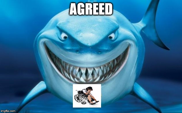 Hungry shark nemoÂ´s | AGREED | image tagged in hungry shark nemos | made w/ Imgflip meme maker
