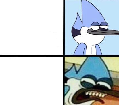 High Quality Mordecai Blank Meme Template